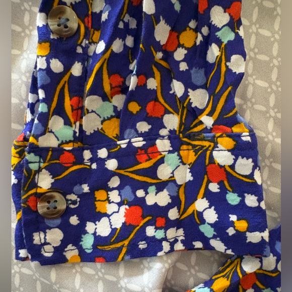Conversations by Anthropologie Blue Flower Colloquial Button Down Shirt Size 8 - Picture 12 of 12
